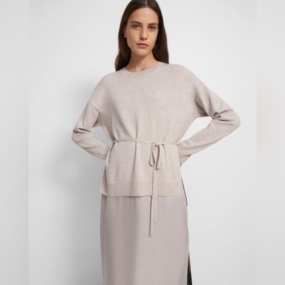 Theory Sweater Dress in Combo Twill Sz M - Picture 3 of 9
